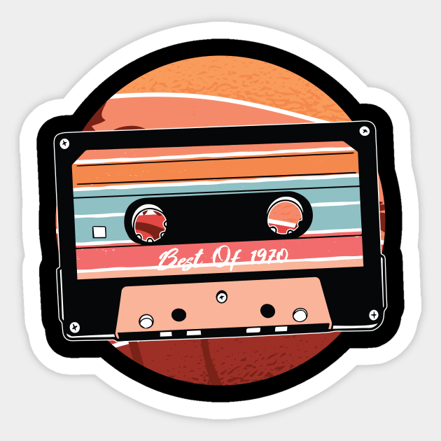 70S RETRO  vintage retro cassette Sticker by Midoart